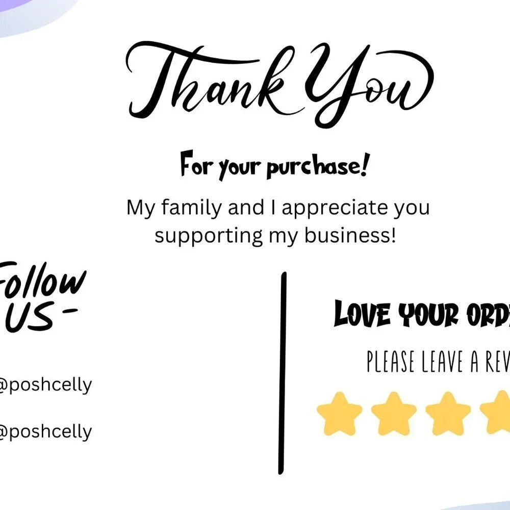 CUSTOM Made Thank You Cards 500 Count